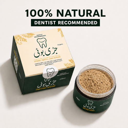 Jarri Boottii Herbal Dental Care Powder for Hot & Cold Sensitivity — 2 Jars Pack
